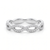 Pavé Round Diamond Infinity Twist Band with Shared Prong Setting_1