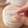 Pavé Round Diamond Infinity Twist Band with Shared Prong Setting_2