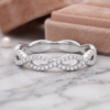 Pavé Round Diamond Infinity Twist Band with Shared Prong Setting_3