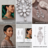 Platinum Oval, Pear, Marquise and Round Diamond Floral Cascade Drop Earrings_3