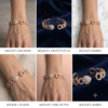 Rose gold Pavé Round Diamond Open Link Cuff Bracelet_3