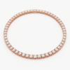 Rose gold Round Brilliant Diamond Tennis Necklace with Prong Setting_1