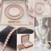 Rose gold Round Brilliant Diamond Tennis Necklace with Prong Setting_3