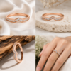 Rose gold Round Diamond Channel-Set Chevron Band_3