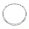White Gold Mixed SHape Diamond Tennis Necklace_1