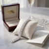 White gold Pavé Round Diamond Link Bracelet with Channel Setting_2