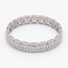 White gold Pavé Round Stone Link Bracelet with Channel Setting_1