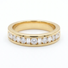 Yellow gold Channel Set Round and Baguette_1