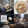 Yellow gold Emerald Cut Diamond Pavé Statement Mens Ring with Baguette Accents_3